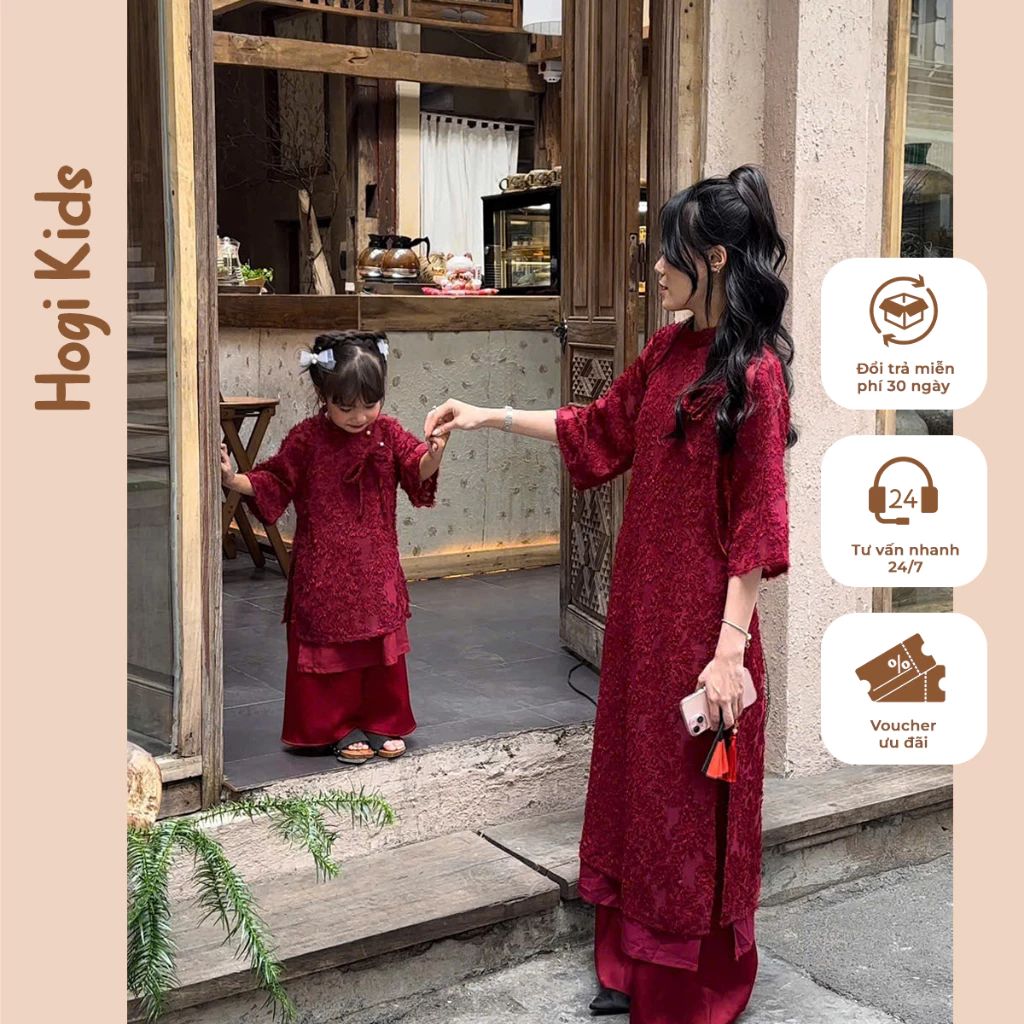 Áo Dài Mẹ Và Bé Phượng Vũ